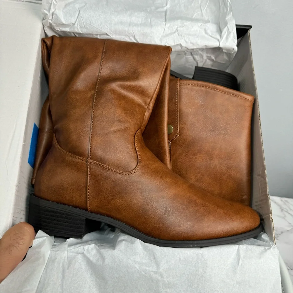 London Fog Women’s Boots sz 9.5 Wide Knee Hi Brown NEW # H744